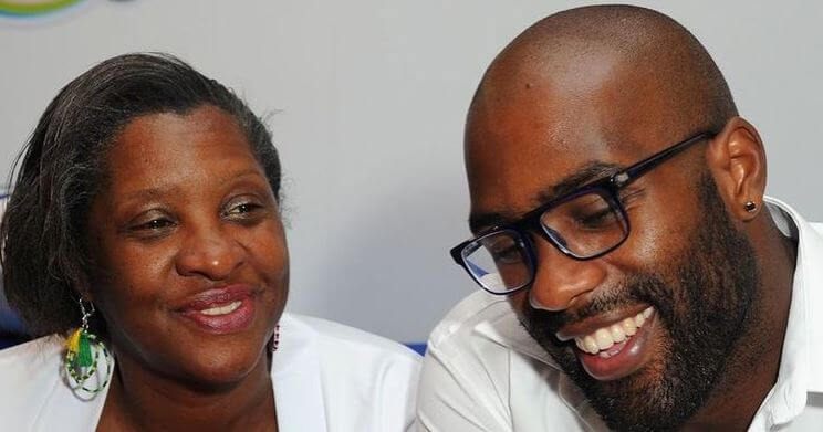 Marie-Pierre Riner with her son Teddy Riner.